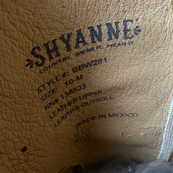 Shyanne Floral Western Cowboy Boots Women’s 10M Leather Cowgirl Boho Festival - Picture 9 of 9